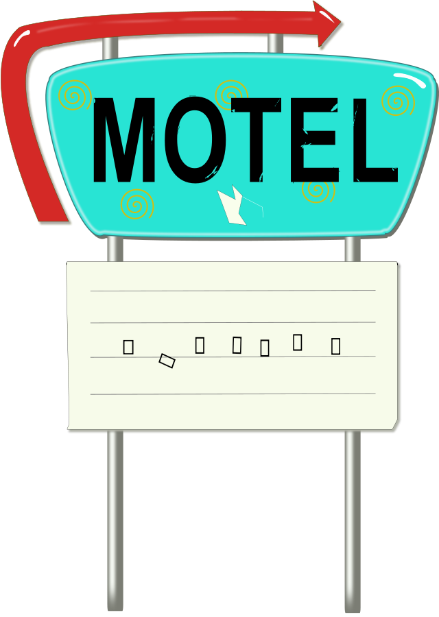 Vintage Motel Sign Clipart, vector clip art online, royalty free ...