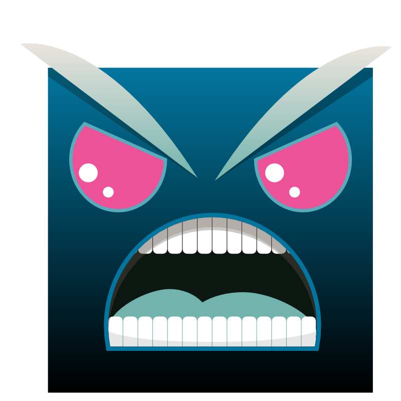 Clipart - Angry Square