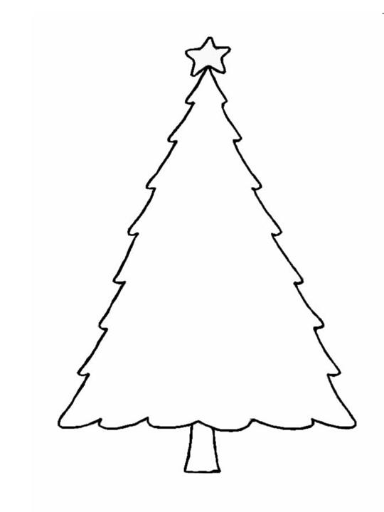 christmas tree outline printable | Coloring Picture HD For Kids ...