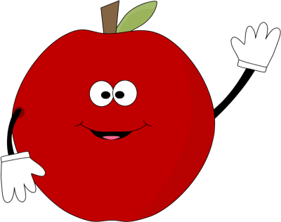 Waving Red Apple Clip Art - Waving Red Apple Image