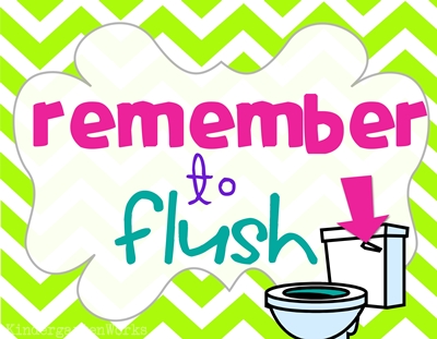classroom routines for the restroom - wash and flush {printable ...