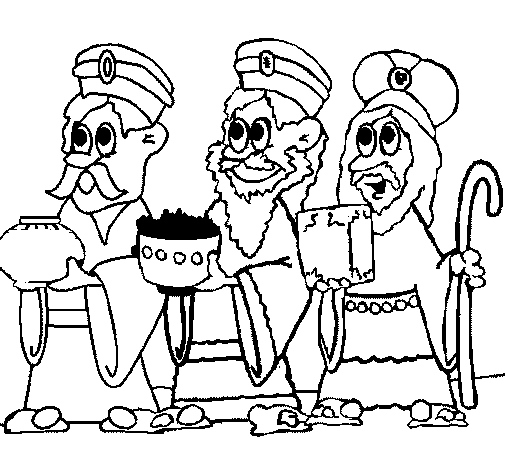 3 wise men camels Colouring Pages (page 3)
