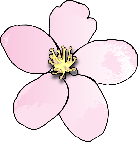 Pink Apple Blossom clip art - vector clip art online, royalty free ...