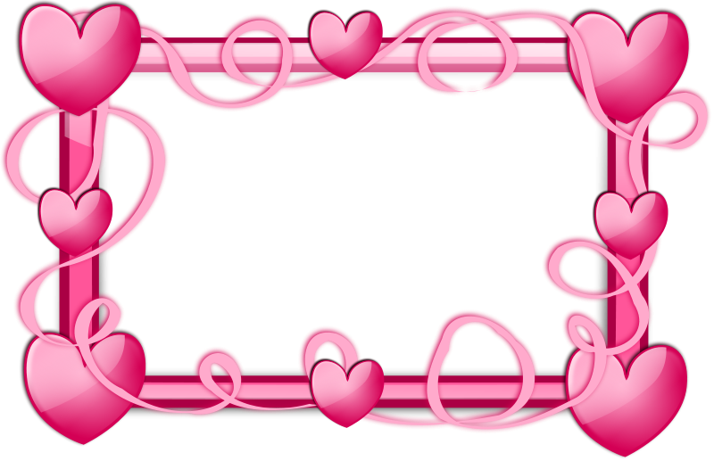 Pink Hearts Border | Free Stock Photo | A blank frame border with ...