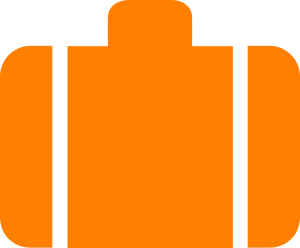 Orange Baggage Symbol clip art - vector clip art online, royalty ...