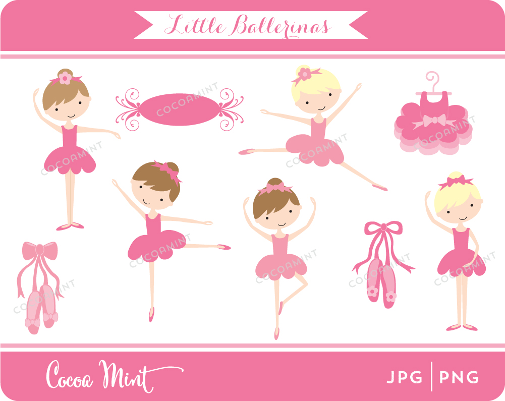Little Ballerinas Clip Art - Cocoa Mint
