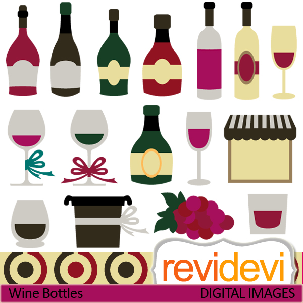 Wine Bottles - Cliparts - Mygrafico.com