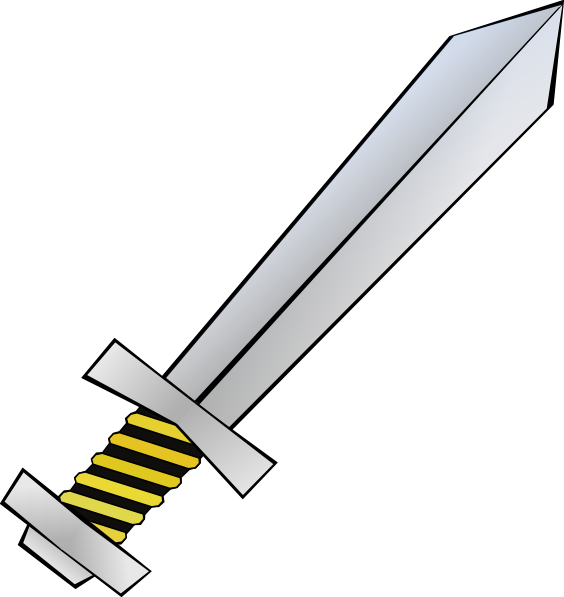 Gold And Black Sword clip art - vector clip art online, royalty ...