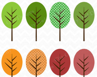 Popular items for autumn tree clip art on Etsy