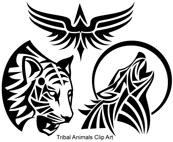 Free Tribal Animals Vector Art | 123Freevectors
