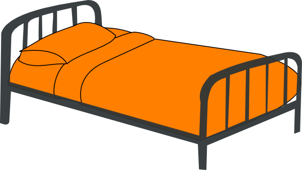 Orange Bed clip art - vector clip art online, royalty free ...
