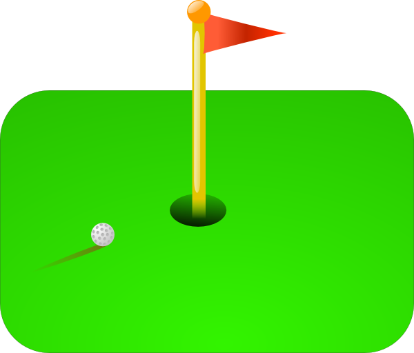 Golf Flag + Ball clip art - vector clip art online, royalty free ...