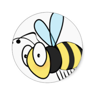 Cartoon Bumble Bee Stickers, Cartoon Bumble Bee Sticker Designs