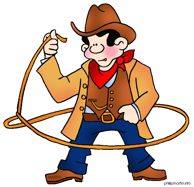 Free United States Clip Art by Phillip Martin, Cowboy