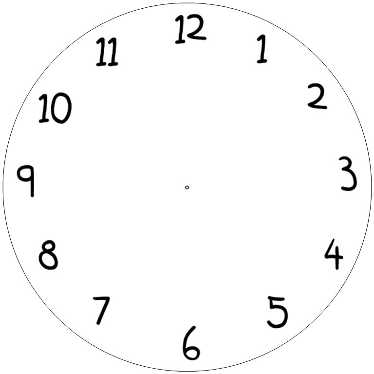 Clock Template For Kids