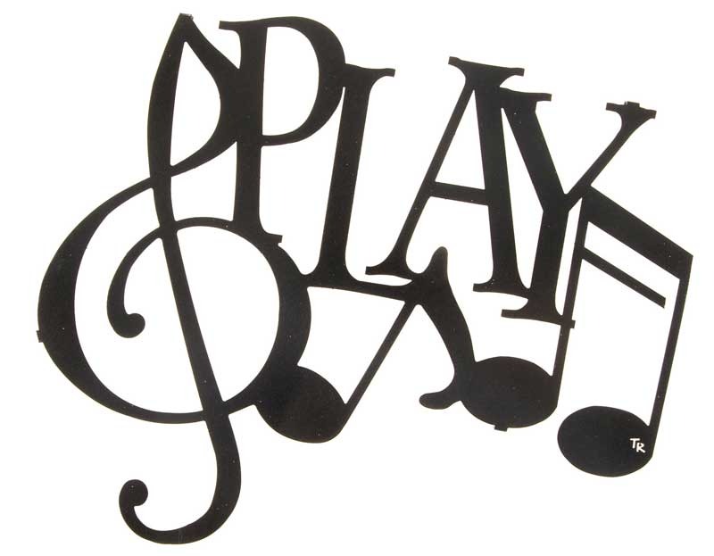 Play ( Music Notes ) Metal Wall Decor