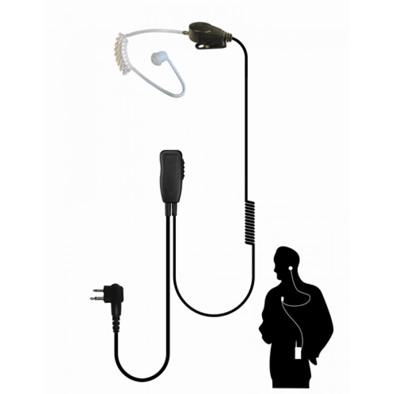 Code Red Recruit-Mid Single Wire Surveillance Mic with Inline Push ...