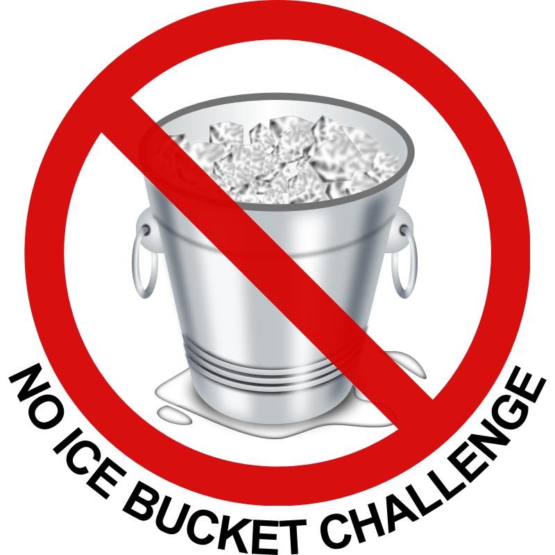 Clipart - no ice bucket challenge