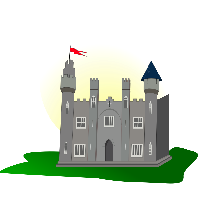 Clipart - Castle with flag