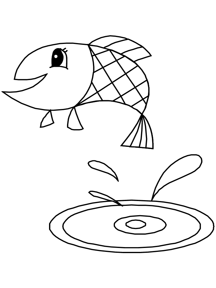 simple easy Fish Coloring Pages Of Sea Animals - smilecoloring.com