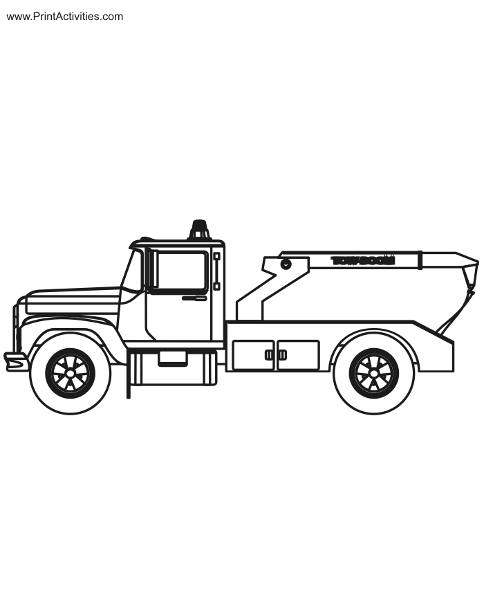 Flatbed trailer Colouring Pages (page 2)