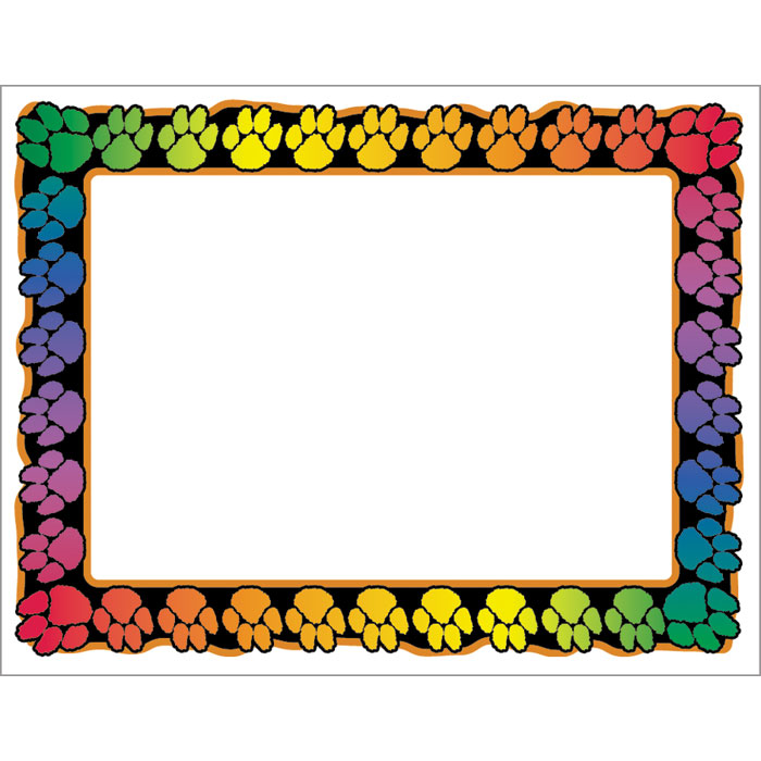 free clipart dog paw print border - photo #39