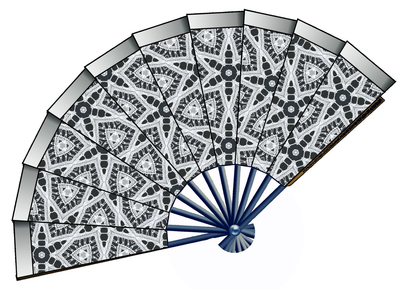 ArtbyJean - Paper Crafts: Decoupage fans with lace patterns - Lace ...