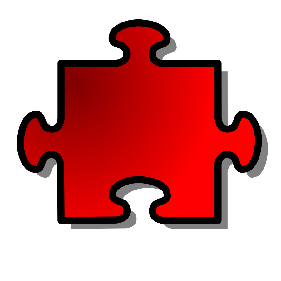 Red Jigsaw Piece 8 Clipart, vector clip art online, royalty free ...