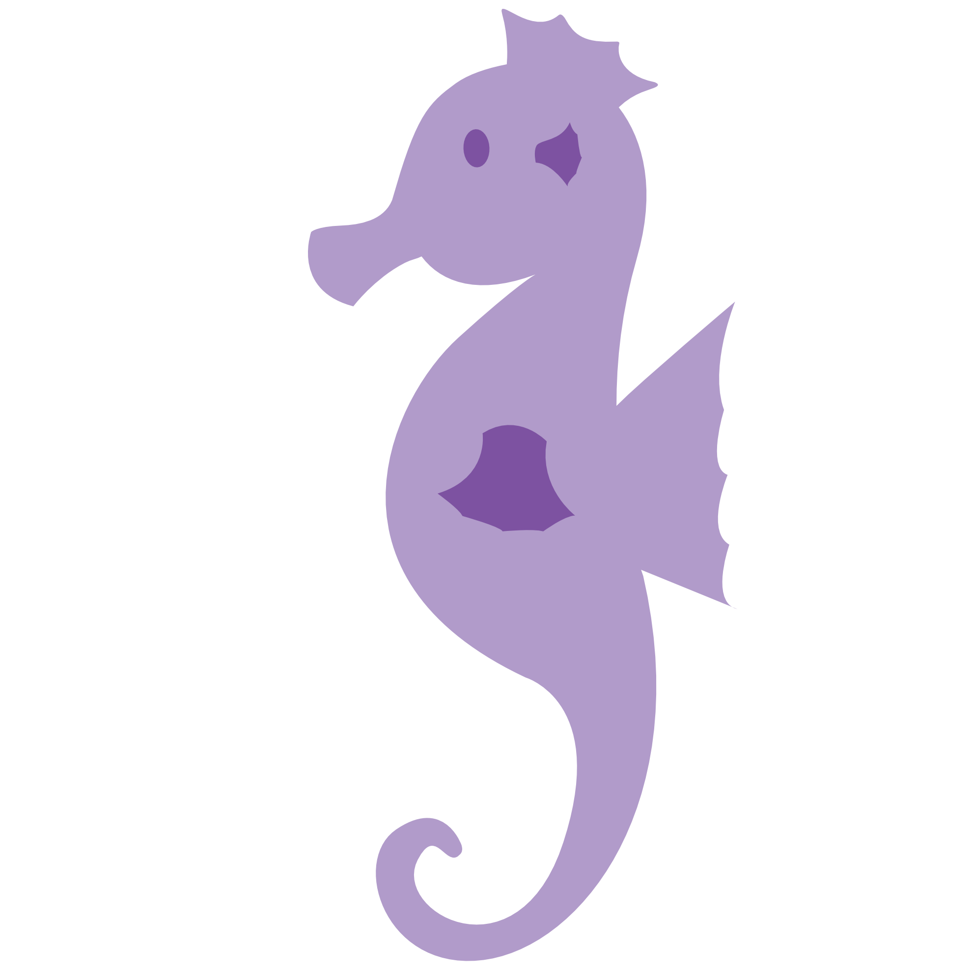 Images For > Seahorse Outline Clip Art