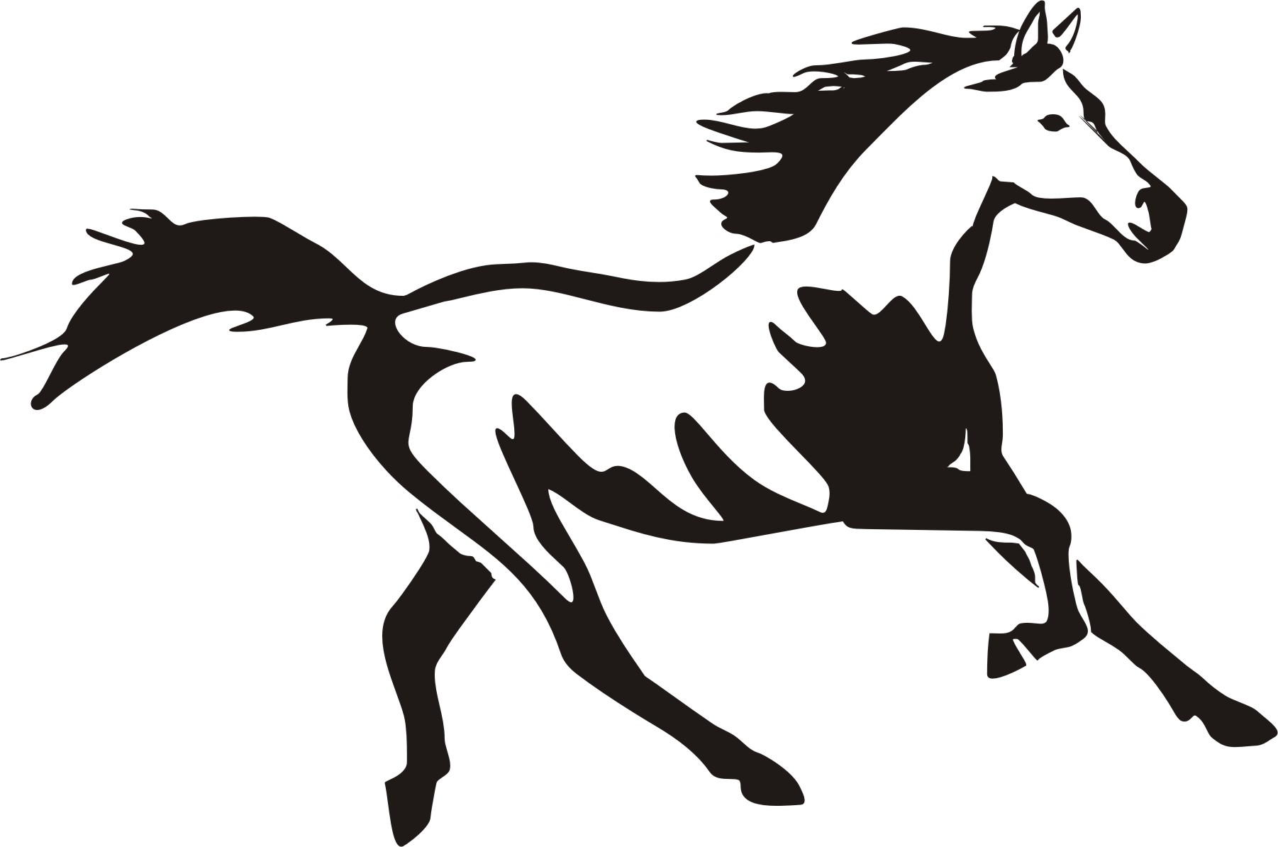Running Horse Silhouette Cliparts co