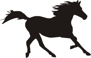 Running Horses Silhouette - Cliparts.co