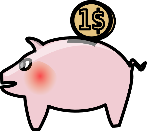 Piggybank clip art - vector clip art online, royalty free & public ...