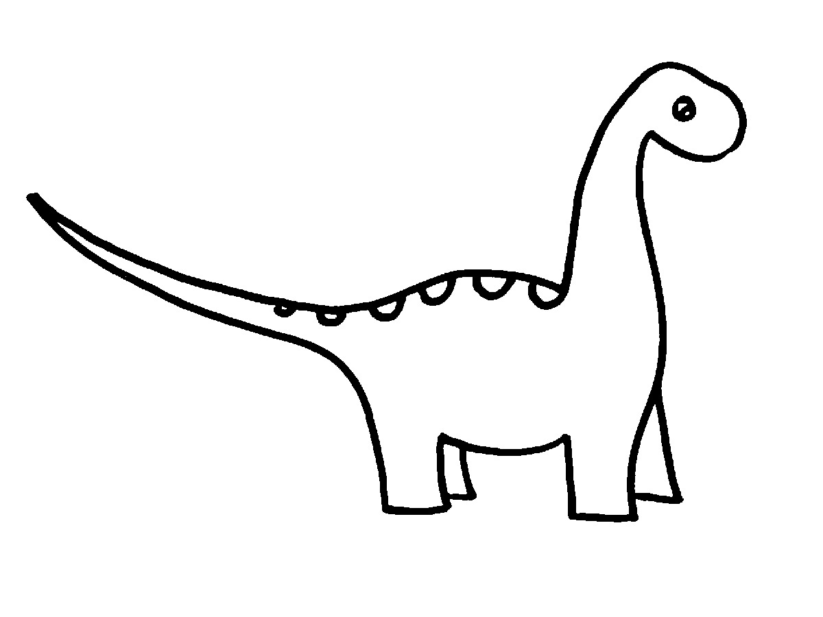 Dinosaur Line Drawing - Cliparts.co