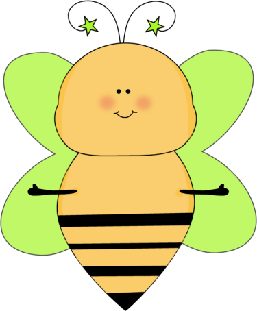 Green Star Bee Open Arms Clip Art - Green Star Bee Open Arms Image