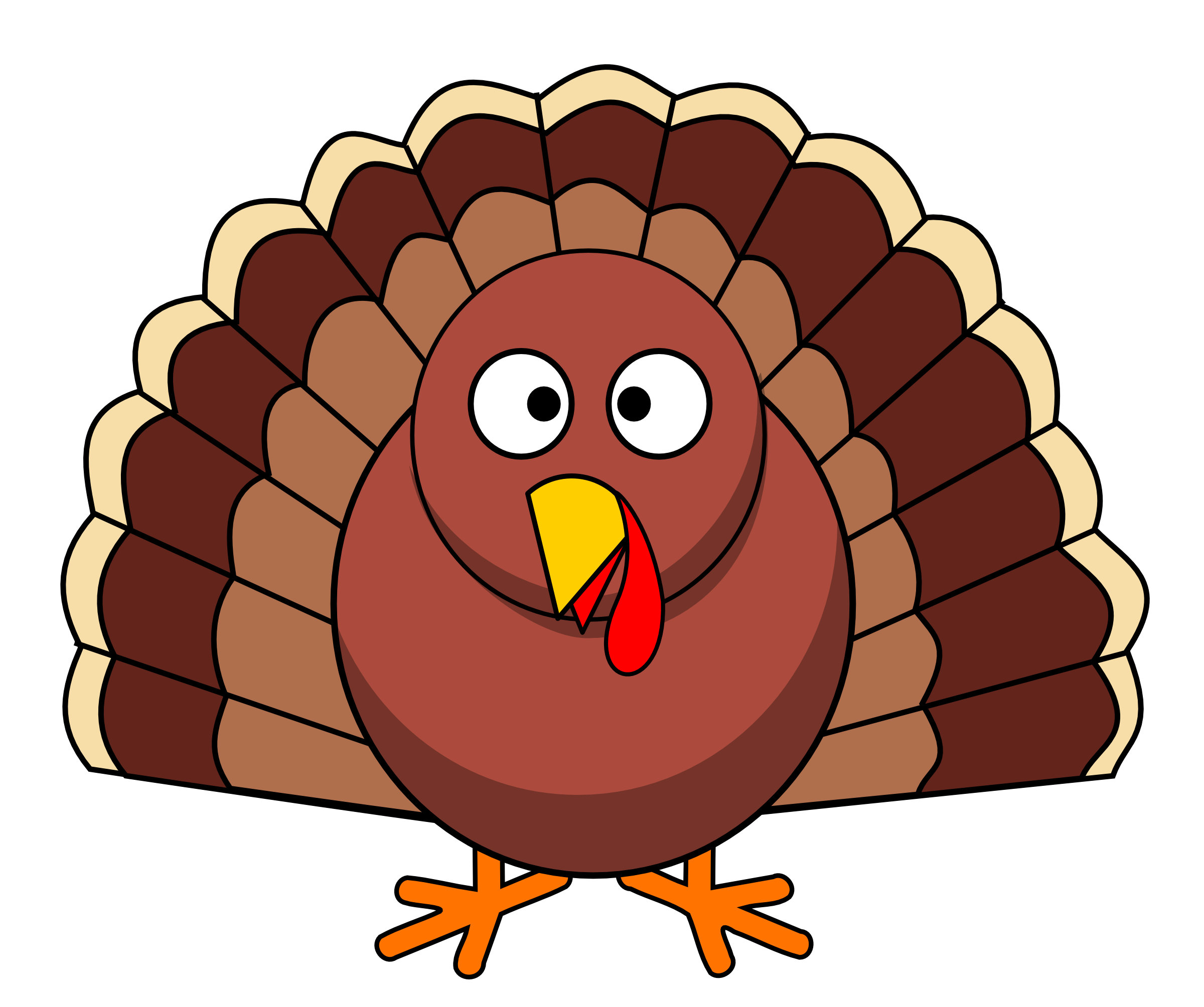Happy Thanksgiving Turkey Clipart Black And White | Clipart Panda ...