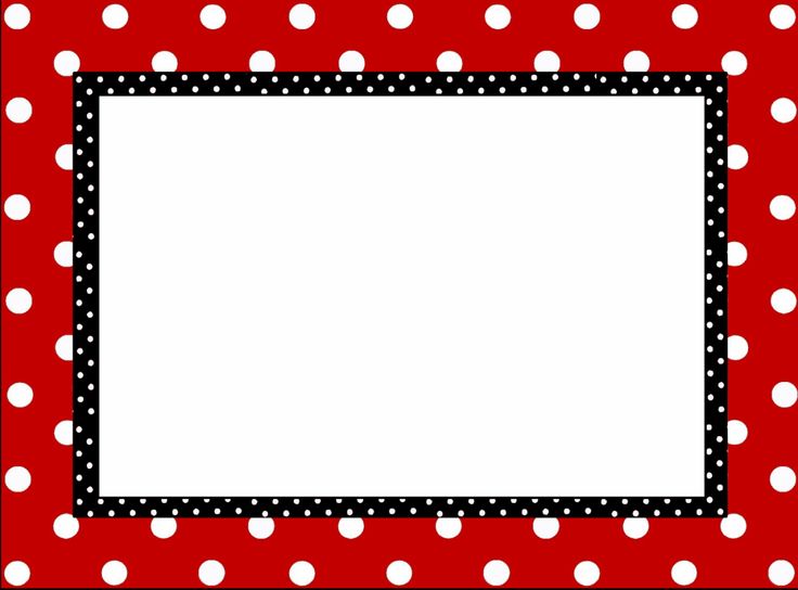 Red and White polka dot frame | Free tips, printables, and clipart ...