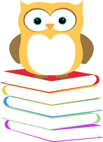 Owl Sitting on a Stack of Books Clip Art - Owl Sitting on a Stack ...