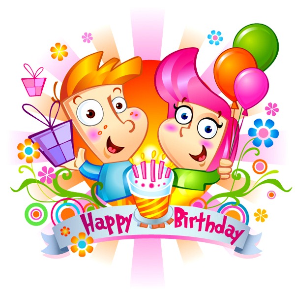 Children's birthday cartoon illustrator – vector material | My ...