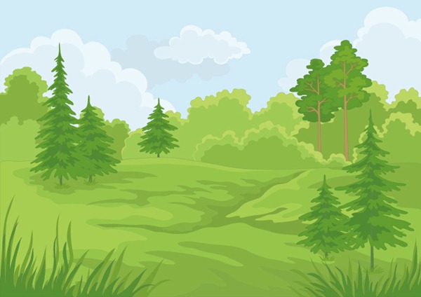 Fresh forest scenery – vector material | My Free Photoshop World