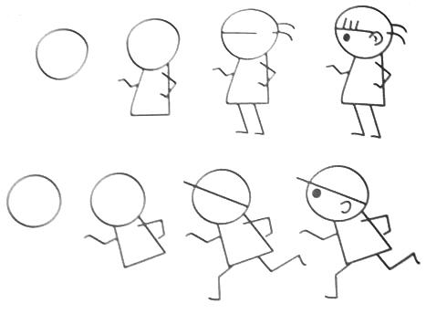how to draw cartoon people step by step - pixbim.com
