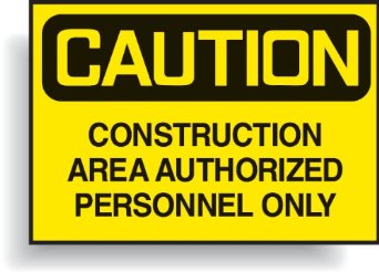 Brady 95335 Plastic, 7" X 10" Caution Sign Legend "Construction ...