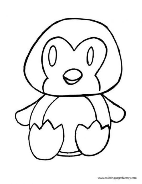 Free coloring pages of baby peng