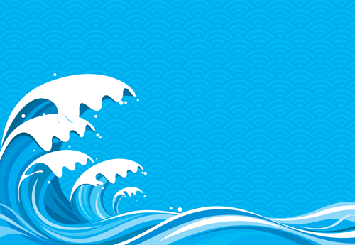 Surging Sea wave vector backgrounds 05 - Vector Background free ...