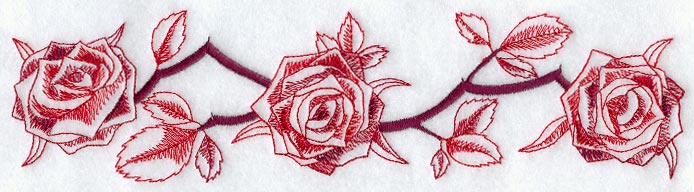Machine Embroidery Designs at Embroidery Library! - Rose Border