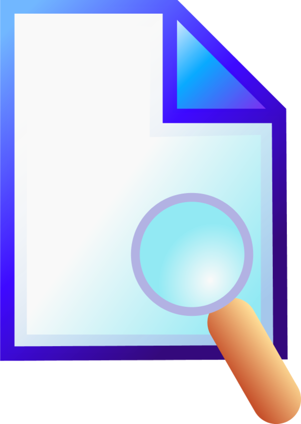 file document lens - vector Clip Art