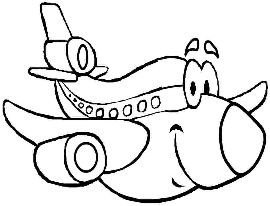 Transportation Cartoon Plane Colouring Pages Free Printable For ...