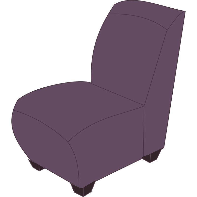 Clipart - Purple armless chair