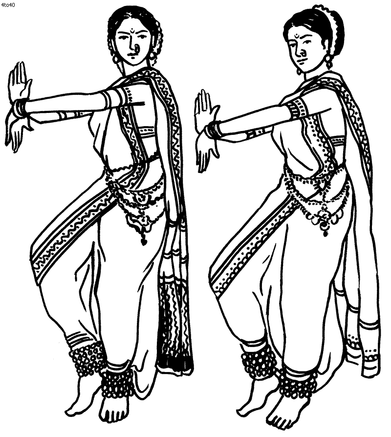 Lavani Folk Dances Coloring Pages, Lavani Top 20 Indian Folk ...
