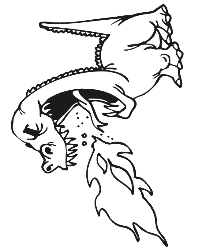 Coloring Pages Of Fire Dragons Images & Pictures - Becuo