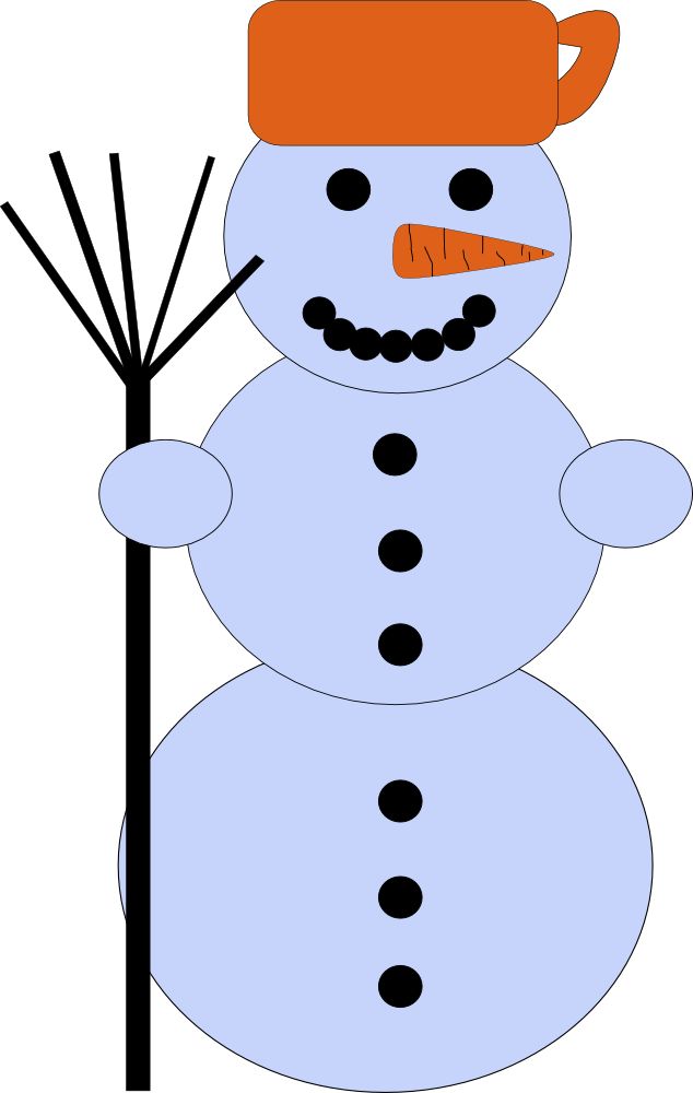 Snowman with broom free clip art image | Holiday Clip Art | Pinterest